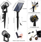 Solar Spot Lights Outdoor, Solar Landscape Spotlights IP65 Waterproof 9.8ft Cable, Auto On/Off Outdoor Wall Lights | Lumora