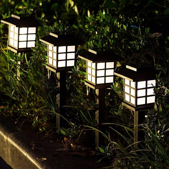 Waterproof Led Solar Lawn Lights Outdoor- Solar Garden Lights - Solar Pathway Lights- Landscape Lights Path Lights for Patio/Lawn/Yard/Landscape Gift Multicolor-2 Pack