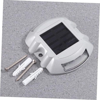 Gadpiparty 2pcs Solar Led Pathway Marker Light Dock Light for Outdoor Led Road for Garden Patio Stairs and Pathway Lighting