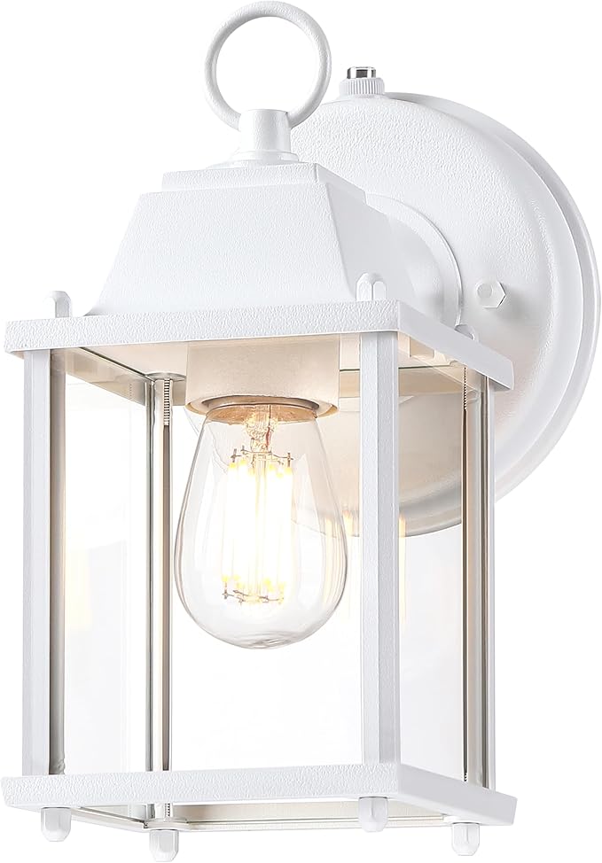 LIT-PaTH Dusk to Dawn Outdoor Wall Lantern, Wall Sconce Waterproof Porch Lighting Fixture, E26 Base, Aluminum | Lumora