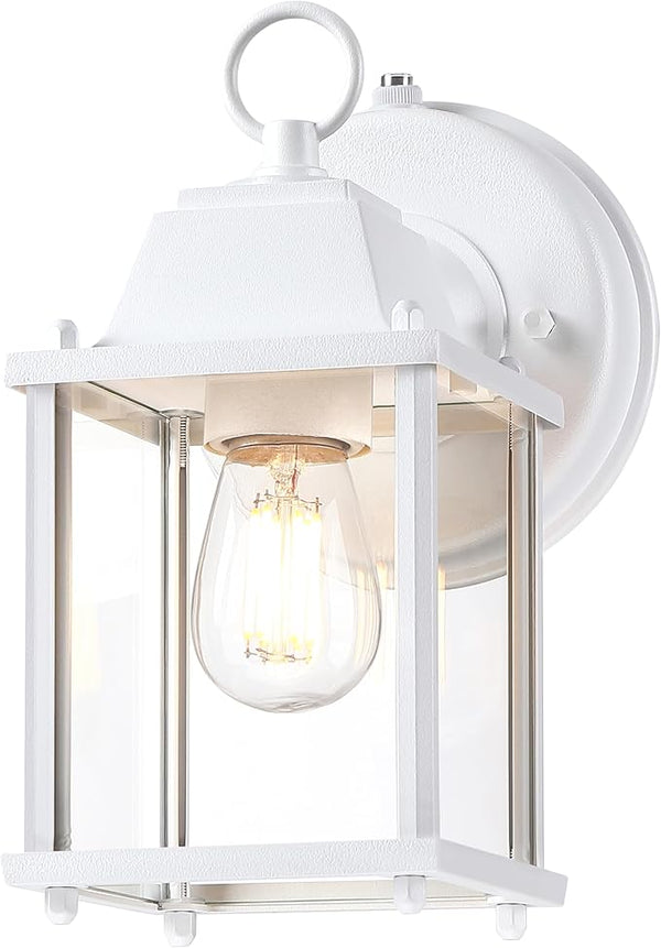 LIT-PaTH Dusk to Dawn Outdoor Wall Lantern, Wall Sconce Waterproof Porch Lighting Fixture, E26 Base, Aluminum | Lumora