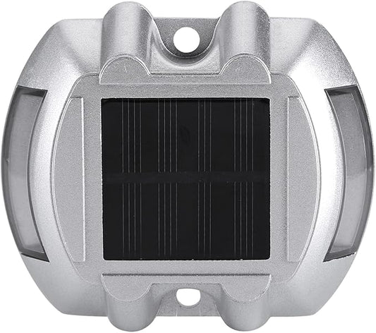 Solar Lights Outdoor, LED Outdoor Waterproof Driveway Pathway Light Road Step Lamp Casting Aluminum Solar Power Driveway Light for Garden Patio Yard(White)