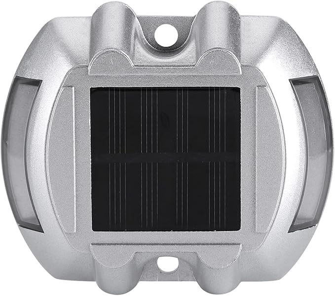 Tnfeeon Solar Pathway Lights Bright LED Outdoor Lighting with Six Water Lamps for Driveway Garden Up to 3280 Feet Viewing Distance (White Flash)