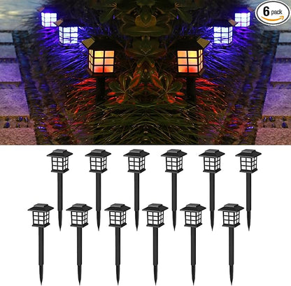 Solar Pathway Lights Outdoor, Warm White, IP65 Waterproof & Weather Resistant, Garden Lights for Yard, Patio, Walkway, Landscape (RGB-12Pack)
