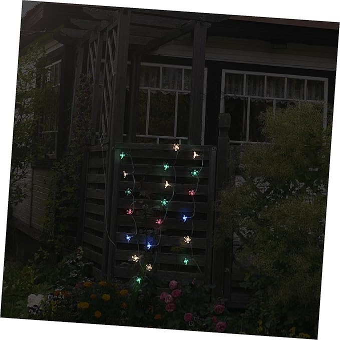 Solar Cherry Blossom String Lights LED Colorful Flower Shape Solar-Powered Outdoor Patio Lights with Modes for | Lumora
