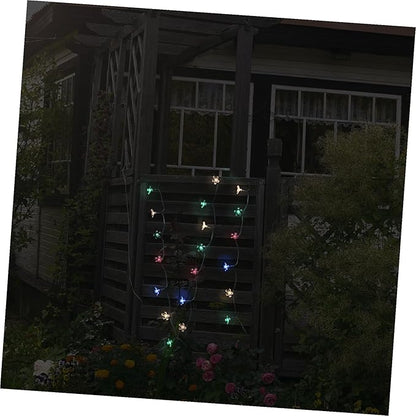 Solar Cherry Blossom String Lights LED Colorful Flower Shape Solar-Powered Outdoor Patio Lights with Modes for Garden Wedding Party Holiday Decoration