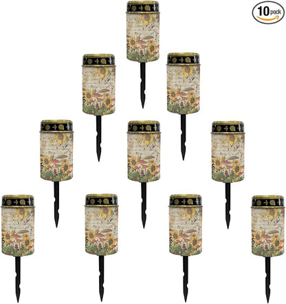 Solar Garden Stake Lights Outdoor Waterproof Cemetery Lights Sunflower Mushroom LED Lantern Cemetery Decorations for Grave,Outdoor Solar Powered Lights for Outside-Warm White