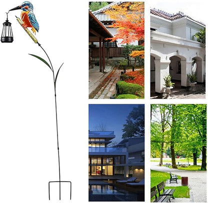 Solar Statues Outdoor Waterproof - Kingfisher Solar Light Figurine,Waterproof Walkway Lantern | for Garden Yard Patio Backyard Porch Lawn Walkway Courtyard Outdoor Landscaping