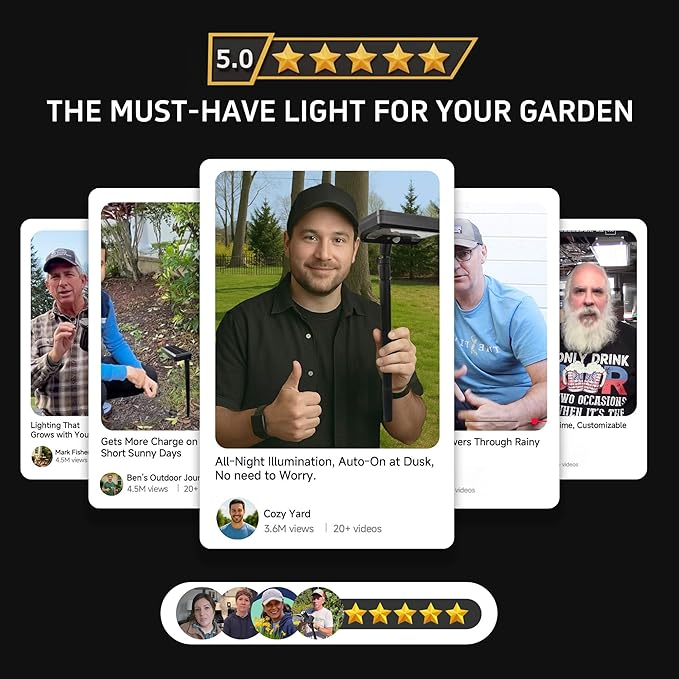 Solar Motion Sensor Pathway Lights - Warm & Daylight Selectable Path Light 3 Modes, IP65 Waterproof Black LED Garden Lighting with Remote Control for Outside Landscape Walkway (4 Pack)