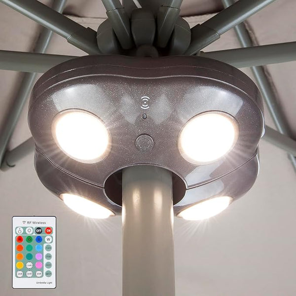 Umbrella Light Battery Operated, 16 RGB Color Changing Patio Umbrella Lights with Remote, Outside Under Umbrella | Lumora
