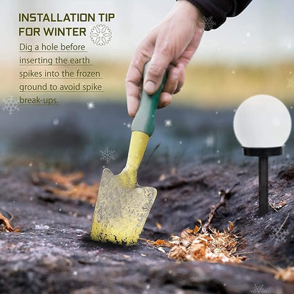 Solar Lights Outdoor, 8 Pack LED Solar Globe Powered Garden Light Waterproof for Yard Patio Walkway Landscape In-Ground Spike Pathway, Cold White