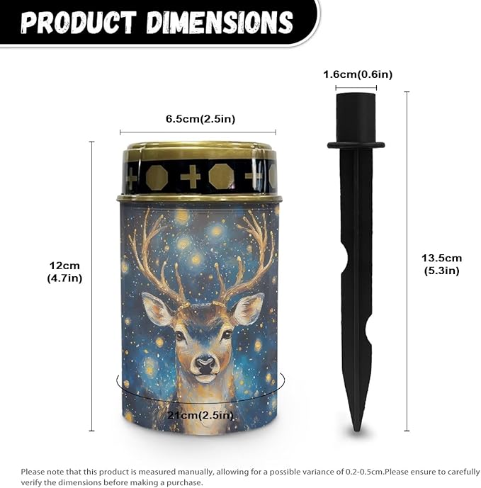 Deer Starry Night Cemetery Solar Lights for Grave,Solar Powered Garden Stake Lights, Decorative Lights for Cemetery Grave Yard Patio Outdoor Decoration Memorial
