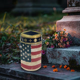 US Flag Solar Garden Lights Outdoor Waterproof Pathway Decorations for Yard Path Patio Warm White Lantern Solar | Lumora