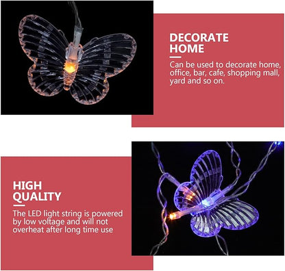 USB Charging Adorable Butterfly String Light with Modes Decorative Wedding and Party Lamp for Home Office Cafe Energy Saving and Easy Installation