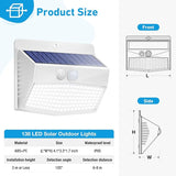 Peasur 1 Pack Solar Motion Lights Outdoor, Solar Security Light with 3 Modes, IP65 Waterproof Flood Lights Outside | Lumora