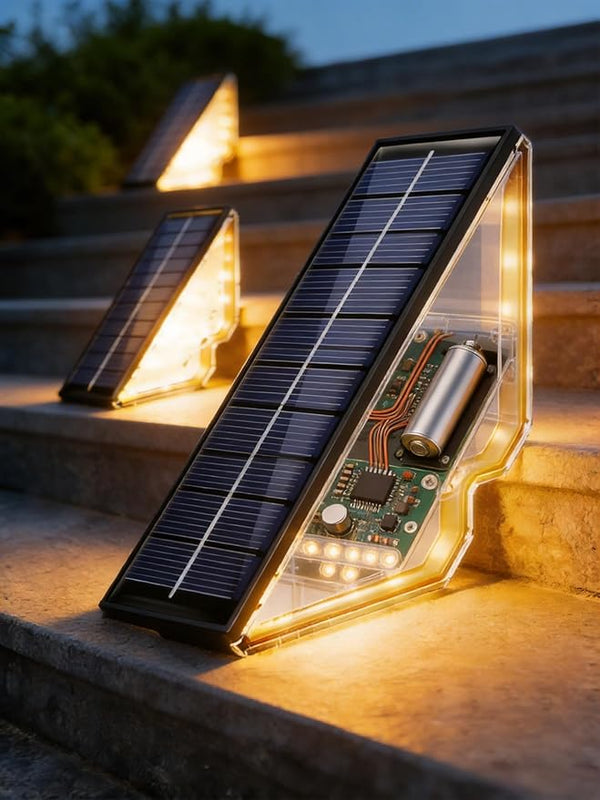 Solar Powered Step Lights for Outside Waterproof Led, Deck Outdoor Decor Stair Stairwell Lighting for Front Door | Lumora