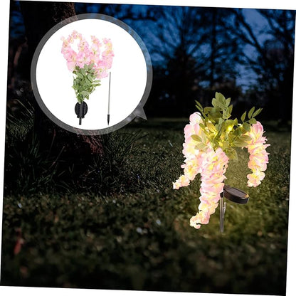 Mipcase Solar Pathway Light Led Solar-Powered Garden Landscape Lamp Outdoor Decorative Flower Design for Courtyards Parks and Pathways and Easy to Install
