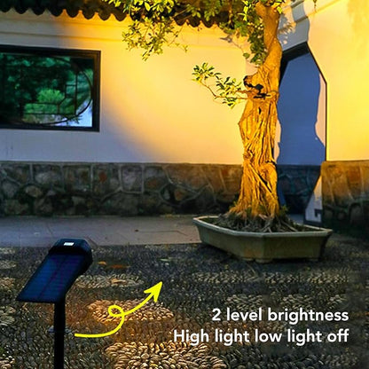 Solar Pathway Light Stake Light, Bright IP67 Waterproof Warm Lighting, Dusk to Dawn Adjustable Angle Garden Light for Lawn, Energy Saving and Easy Installation
