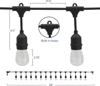 Philips 15 Clear Incandescent Edison Bulb Lights