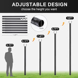 6 Pack String Light Poles for Outdoor, 10 ft Outside String Light Pole Hanging Party Wedding Decorations for Lawn | Lumora