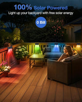 Fence Lights Solar Powered Outdoor Waterproof 3 Sided Wall LED Landscaping for Yard, Deck, Patio, Rail, Garage | Lumora