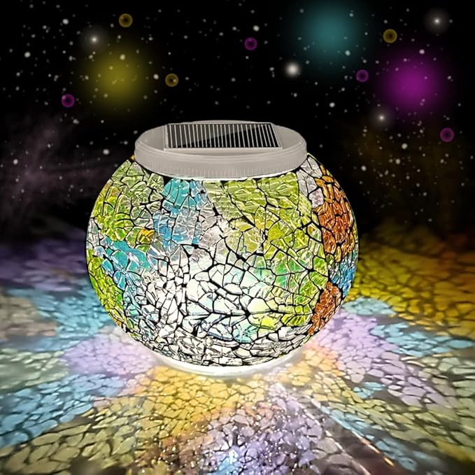 Aukora Color Changing Solar Powered Glass Ball Garden Lights, Solar Lantern Outdoor Table Lights Waterproof Led | Lumora