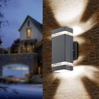 LMP LED Square Up and Down Lights Outdoor Wall Light，Body in Aluminum Waterproof Outdoor Wall Lamps，3000k 5W with Certificate ETL