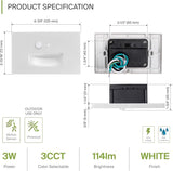 ASD LED Recessed Step Light Fixture, Dusk to Dawn Outdoor Tread Lighting | 3CCT, Motion Sensor, Photocell | Lumora