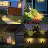 Solar Spotlights, 18 LED Solar Lights Outdoor Waterproof, 2 Mode Soft Warm White Landscape Lighting Auto On/Off | Lumora