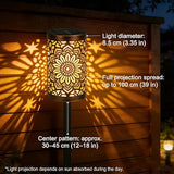 Decorative Solar Mandala Lights, Metal Solar Powered Mandala Light Outdoor Waterproof LED Deck Step Wall Lights | Lumora