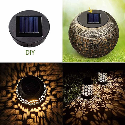Solar Lights 2 Pack Solar Lights Replacement Top with LED Bulbs DIY Solar Panel Lantern Lid Lights Replaceme Yard Pathway Driveway Walkway Wall