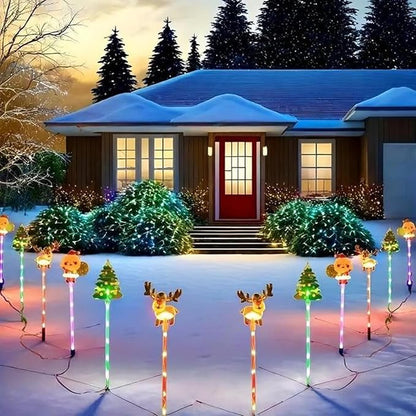 Christmas Solar Pathway Light – ABS 47cm | Landscape Christmas Lights | Solar Christmass Stake Light Outdoor Waterproof Garden Yard Lawn Walkway Patio Decorative Lighting for Holiday Festival and Sea