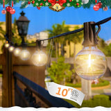 10FT LED Outdoor String Lights - Waterproof Patio Lights Shatterproof G40 Edison Globe Bulb, Connectable Hanging | Lumora