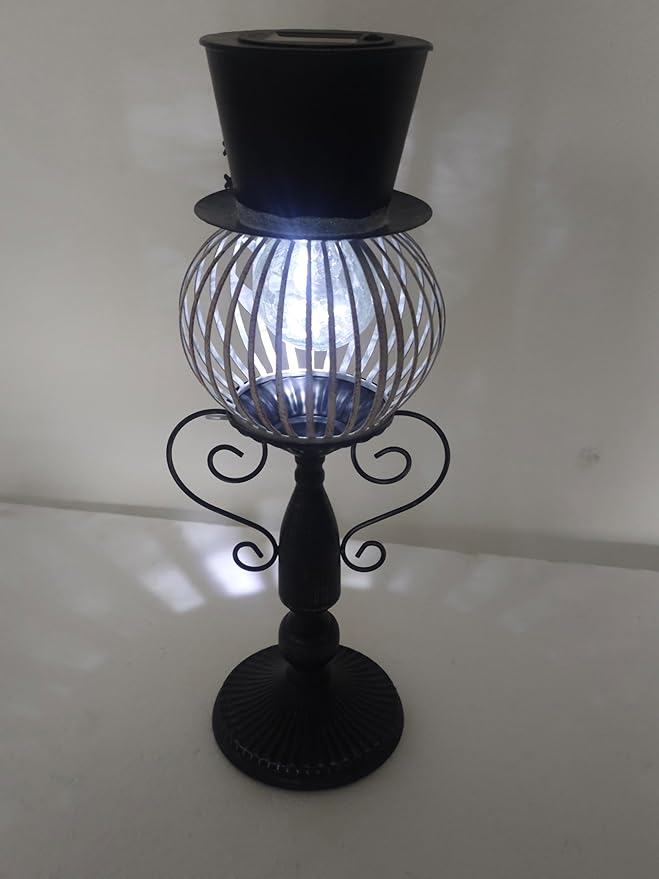Christmas Snowman Outdoor Lantern, Solar Lantern Waterproof Landscape Path Lights for Garden, Patio, Xmas Holiday Party Decor