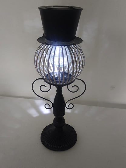 Christmas Snowman Outdoor Lantern, Solar Lantern Waterproof Landscape Path Lights for Garden, Patio, Xmas Holiday Party Decor