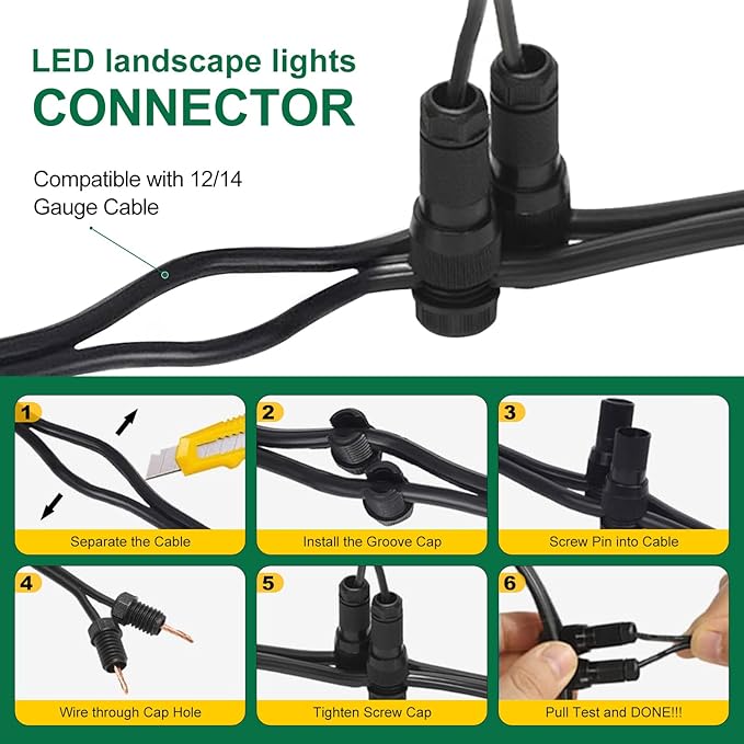 20W Low Voltage Landscape Lights LED Landscape Lighting with Connectors and Spike Stand, 12V 24V Outdoor Spotlights | Lumora