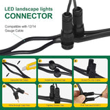 20W Low Voltage Landscape Lights LED Landscape Lighting with Connectors and Spike Stand, 12V 24V Outdoor Spotlights | Lumora