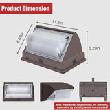 120W LED Wall Pack Lights, Extremely Bright Commercial Outdoor Wallpack, 5000K Daylight IP65 Waterproof Wall Light | Lumora