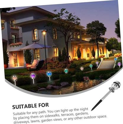 DOITOOL 1set Solar Lawn Lights Led Outdoor Garden Light for Pathway Decor for Courtyards and Patios