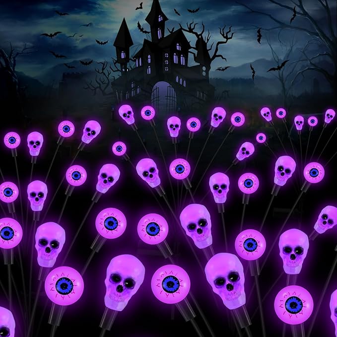 Solar Lights Outdoor,Halloween Decorations Outdoor, Scary Eyeball Lights,4PACKS 32LED,IP65 Waterproof,Halloween | Lumora