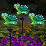 Turtle Decorative Garden Stakes with White LED Lights Display I Love U, 39.3" Solar Turtle Garden Decor Outdoor for | Lumora