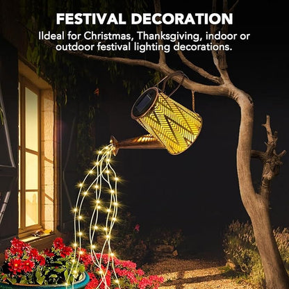 Solar Watering Can Light, LED Solar String Lights Waterproof Dual Mode Water Can Lights for Garden Patio Yard Pathway Lantern Plant Decoration
