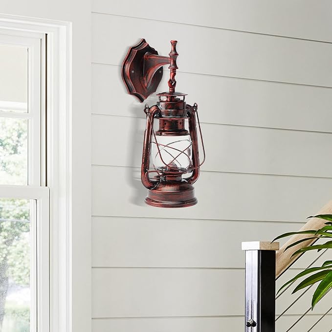 Brass Retro Wall Lamp – Vintage Industrial Sconce with E27 Socket, 5W Max - Outdoor Light Socket | Lumora