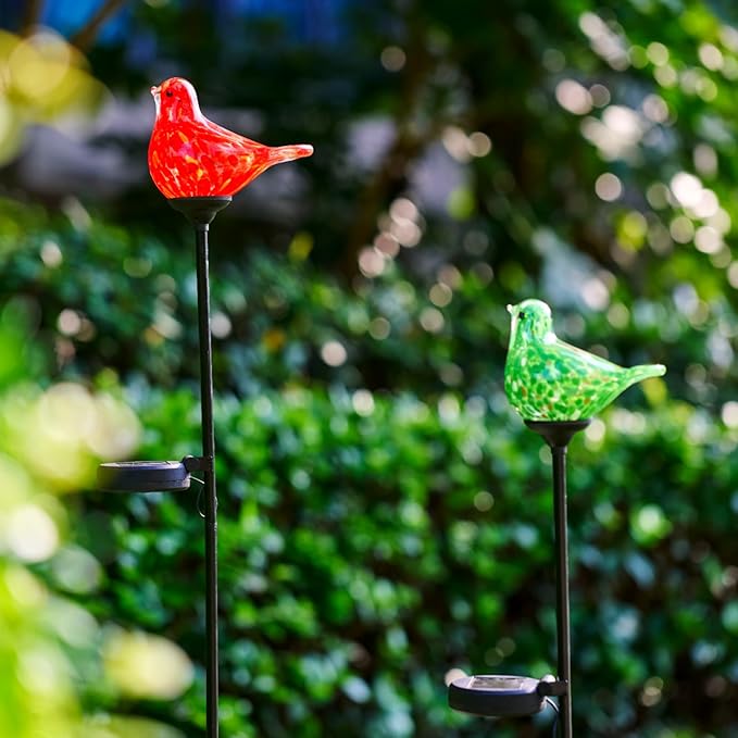 2 Pack Solar Powered Garden Stake Lights Outdoor, Cute Animal Outdoor Figurine Lights Ornament Statue Decor for | Lumora