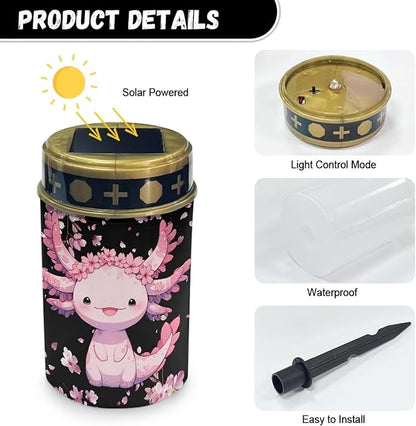 Axolotl Outdoor Solar Landscape Pathway Lights,Waterproof Solar Powered Garden Lights for Patio Lawn Porch Walkway Backyard Driveway Sidewalk