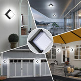 Exterior Wall Lights, Modern Waterproof Outdoor Ceiling Wall Mount Lighting, Black Square Small Led Porch Light | Lumora