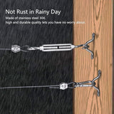 Brightown String Lights Hanging Kit for Outdoor, Includes 100Ft Stainless Steel(304) Suspension Rope Cable in Black | Lumora