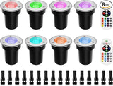ZUCKEO RGB Low Voltage Landscape Lights LED Color Changing Well Lights, Outdoor In Ground Light Waterproof Accent | Lumora