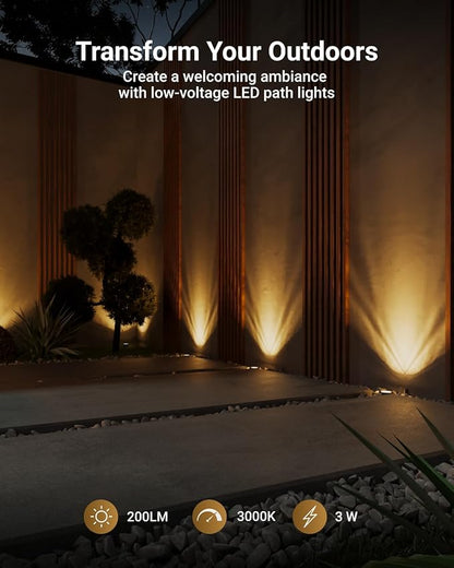 Sunco 12 Pack Low Voltage In-Ground LED Outdoor Lights, Landscape Well Lighting for Yard, Garden, Walkway, 3W, 200 LM, 3000K Warm White, IP67 Rated, 50000 Lifetime Hours ETL.