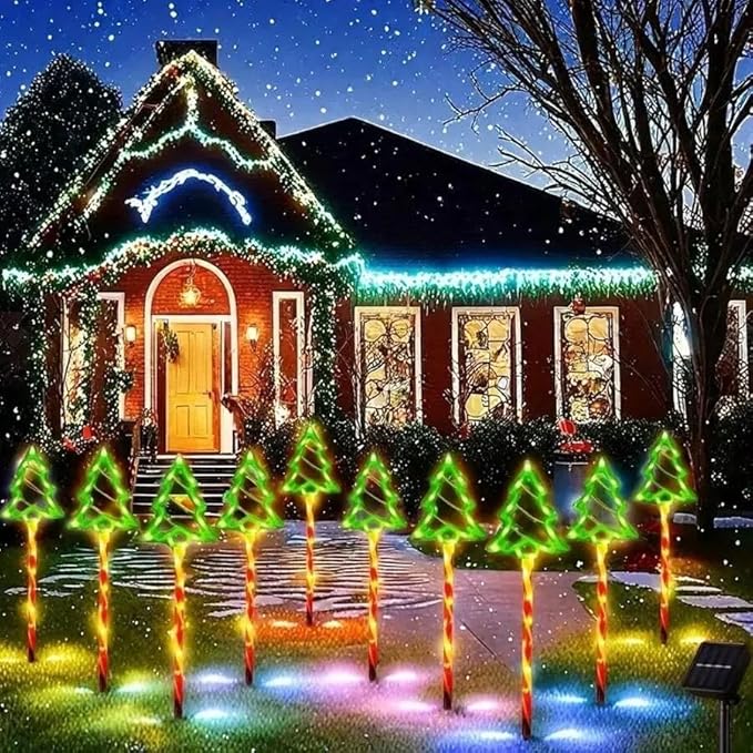 10 in 1 Solar Fantasy Christmas Tree Lights and Garden Ground Stake Lights, Holiday Decoration Lights Led Garden | Lumora